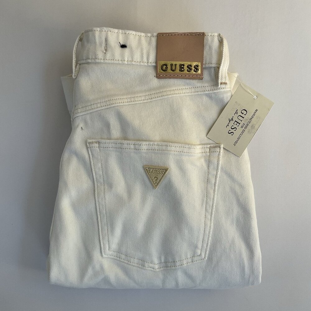 Guess Women’s Pop 70’s High Rise BootCut Jeans Natural Color Size 27